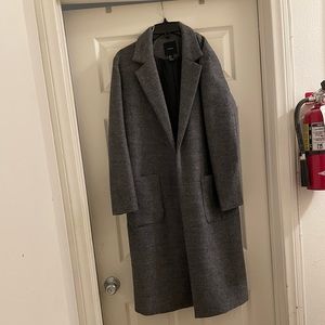 Forever 21 Grey Wool Blend Coat